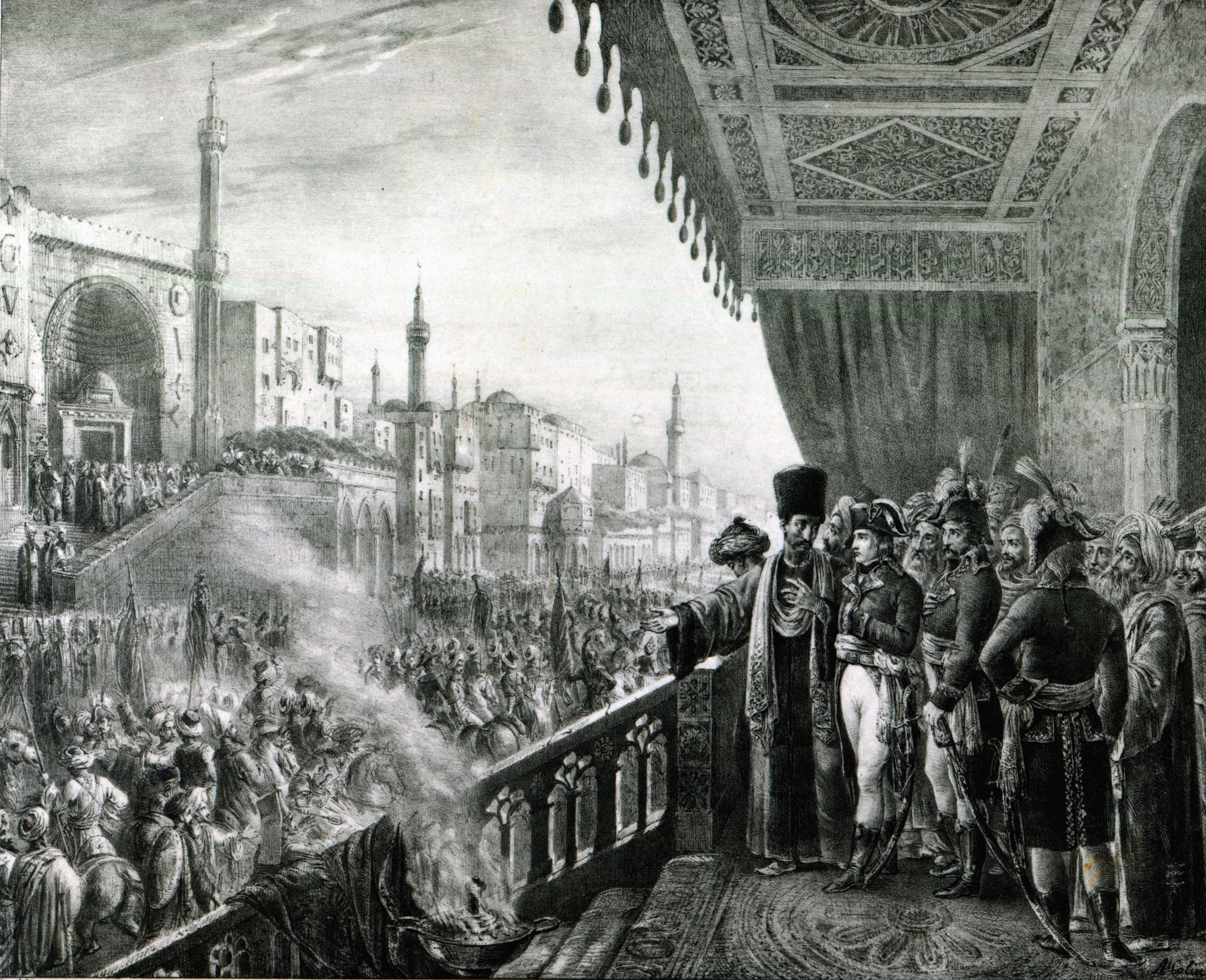 Napoleon Bonaparte Celebrating the Birthday of the Prophet Mohammed in Cairo, during his Egyptian Campaign, 1799